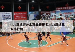 nba连续得分上双最新排名,nba连续三双排行榜